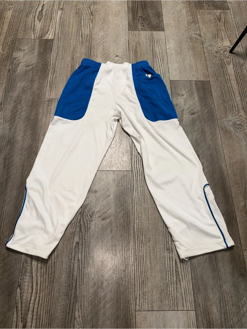 Vintage 90s Air Jordan white blue basketball pants joggers